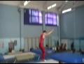 Du trampoline jusqu'au bas de l'escalier