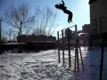 Un double backflip presque réussi