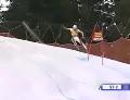 Un skieur stoppé dans sa descente